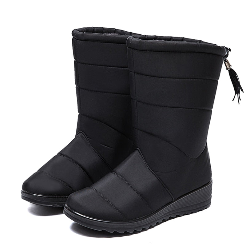 Women Boots Fur Warm Mid-Calf Boots